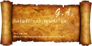 Galgóczi Angéla névjegykártya